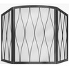 Kingson Childproof Fireplace Screen 3- Panel Modern Handcrafted Wrought Iron