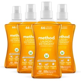 Method Method Concentrated Laundry Detergent, Ginger Mango, 53.5 Fl Oz (Pack of 4)