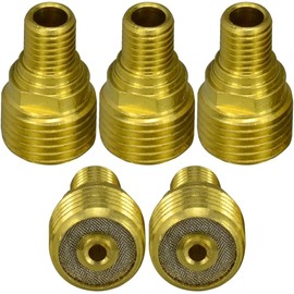 RIVERWELD TIG Gas Lens Collet Bodies 45V45 1/8" 3.2mm for DB PTA SR WP 9 20 25 TIG Welding Torch Pack of 5