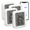 SwitchBot Indoor Thermometer Hygrometer 4 Pack, Indoor Temperature Humidity Sensor