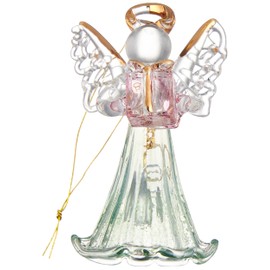 Just Willow 0890016 Object, Angel Bell, Small, Gift, Angel Figurine, Glass