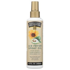 International Collection Sunflower & Avocado Oil Air Fryer Spray, Vegan, 6.7 Fluid Ounces (Pack Of 6)