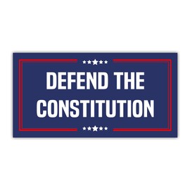 BAVAHA [7.5"x3.75"] Defend The Constitution From All Enemies Bumper Sticker Pro Democracy Patriotic Stickers Social Justice Equality Decal Resist Protest Sign Vinyl Waterproof For Car Windows Vehicles