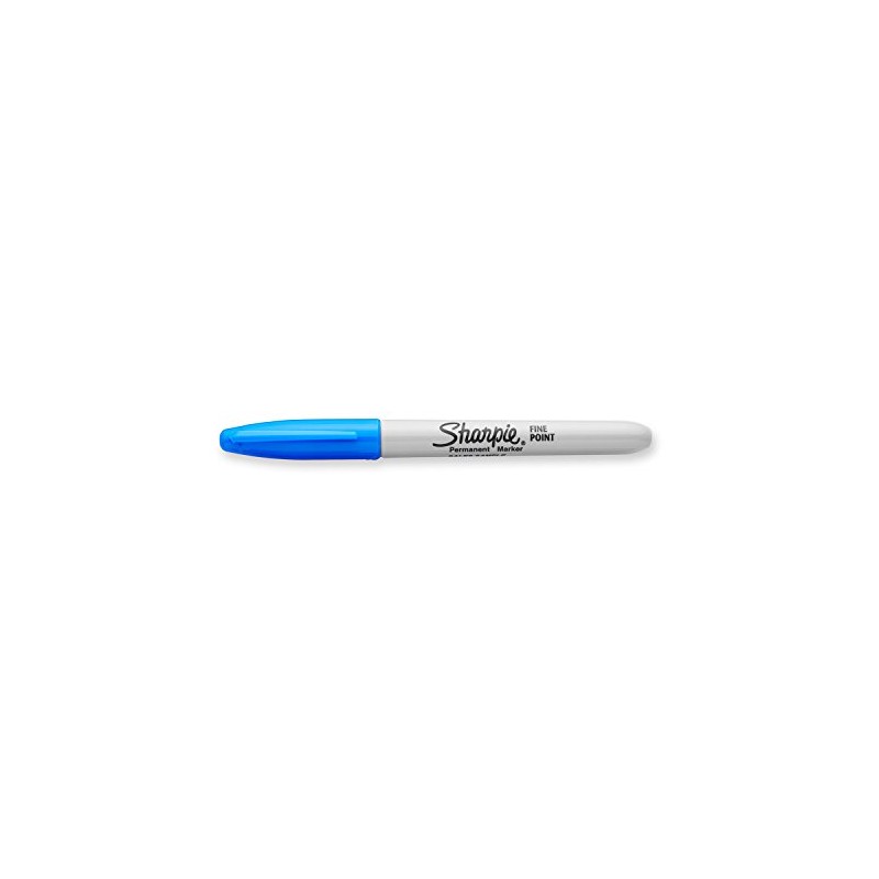 SHARPIE Fine Point Permanent Markers, Techno Blue, 1 Count