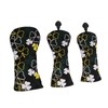 3PCS Golf Head Cover for Fairway Woods Driver Hybrids PU