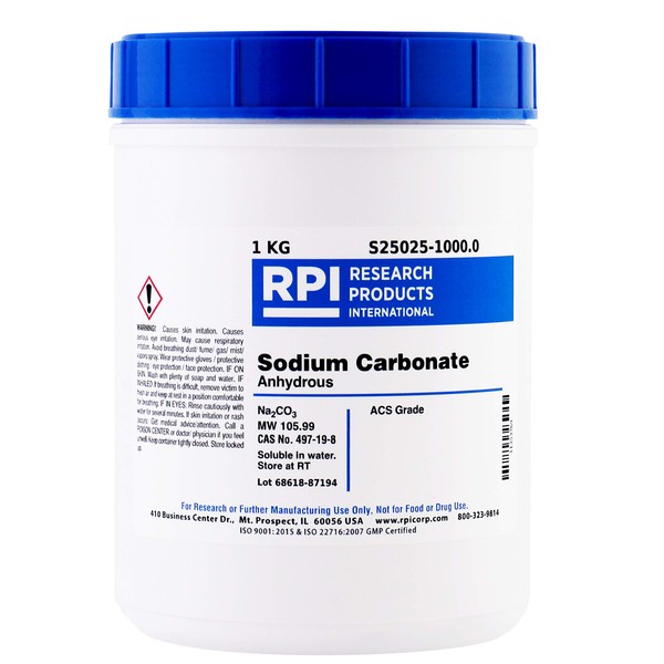 Sodium Carbonate Anhydrous [Soda Ash], ACS Grade, 1 Kilogram