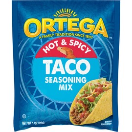Ortega Taco Seasoning Mix, Hot, 1 Ounce (Pack of 12)