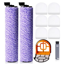 9 Pack Replacement Roller Brush and Foam Filters Kit Compatible with Shark WD101,AW302,WD201, WD161 WD261 AW261 Hydrovac XL 3-in-1 Vacuum Cleaner, Cordless Pro XL Vacuum Accessories
