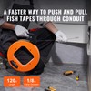 Happybuy Fish Tape, 120-foot, 1/8-inch, Steel Wire Puller with Optimized