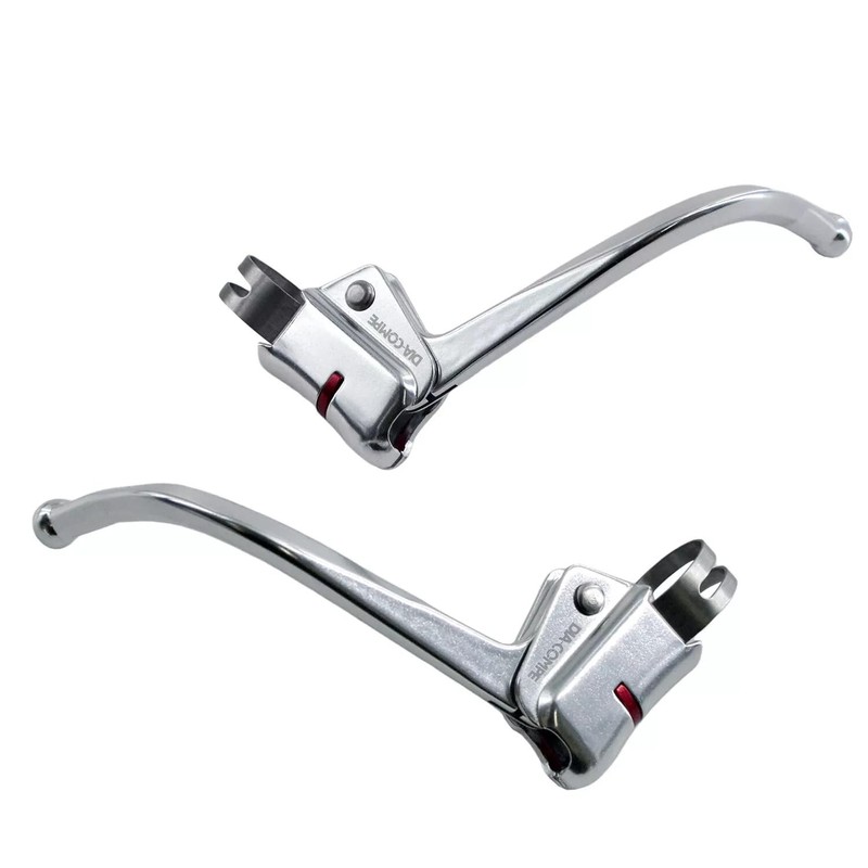 Dia-COMPE DC139 Guidonnet Curved Cycle Brake Levers Retro Fixed Silver