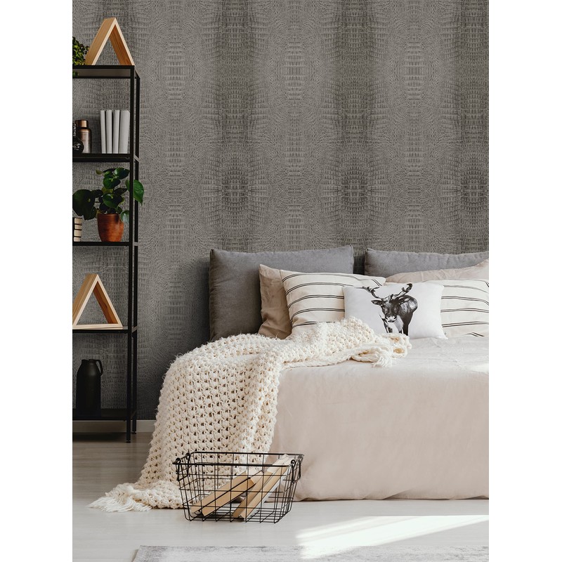 Crocodile Peel and Stick Wallpaper (Grey, Single Sheet - 2x9