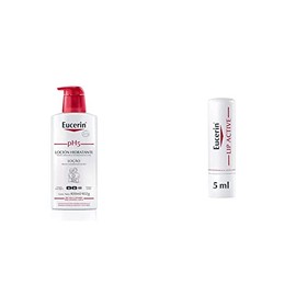 Eucerin Ph5 Crema Corporal para Piel Sensible o Seca, 400 ml + Ph5 Bálsamo labial Protector de Labios FPS 20, 4.8 gramos