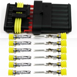 TE Connectivity AMP Superseal 1.5 Series Electrical Multi Sealed Connector Kit - w/Terminals 16-20 AWG (6-Pin)