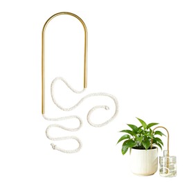 Self-Watering Wick System for Effortless Plant Care, Automatic Drip Irrigation, Sustainable & Stylish Scandinavian Design, Ideal for House Plants (Gold)