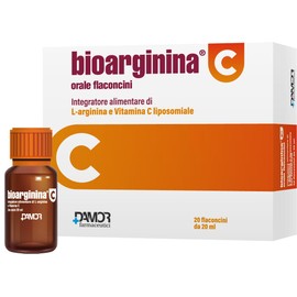 Damor - Bioarginina C Orale 20 Flaconcini con L-Arginina e Vitamina C Liposomiale - Integratore Alimentare