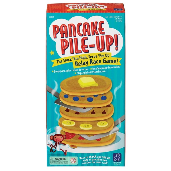 Educational Insights Pancake Pile-Up, Sequence Relay Board Game for Preschoolers, for 2-4 Players, Gift for Kids Ages 4+