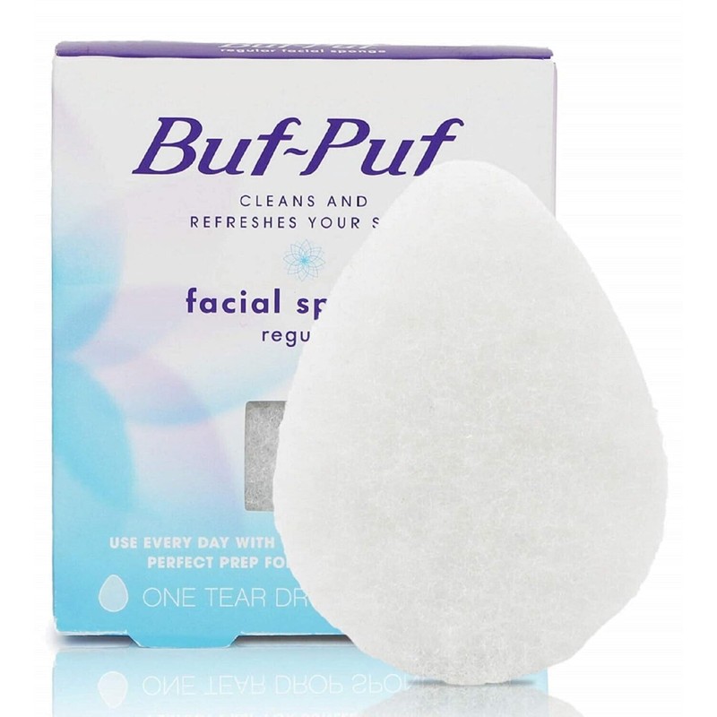 Buf-Puf Regular Facial Sponge, Dermatologist Developed, Exfoliating, Reusable, W