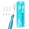 hello Manual Adult Toothbrush With Reusable Blue Modern Aluminum Handle
