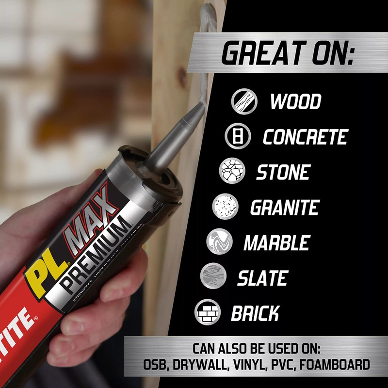 Loctite PL Premium Max Construction Adhesive, 9 fl oz Cartridge,