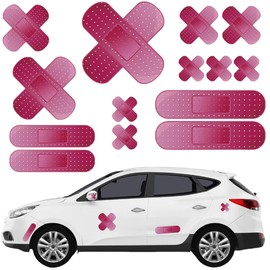 14 Pcs Car Sticker, Pink Bumper Stickers for Cars, 8.7in Large Funny Bumper Sticker, Giant Car Decals for Cover Dent Crack Scratch, 7 Style Pink Large Car Decal