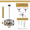 SHIANDAR Light Fixture Ceiling Mount Kitchen 4 Light Semi Flush