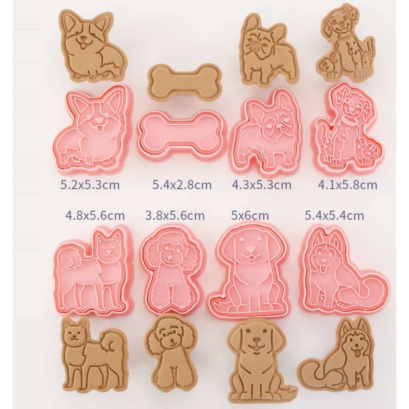 Eidoct 8PCS Cookie Cutters Shapes Baking Set Moulds Cookie Cutters