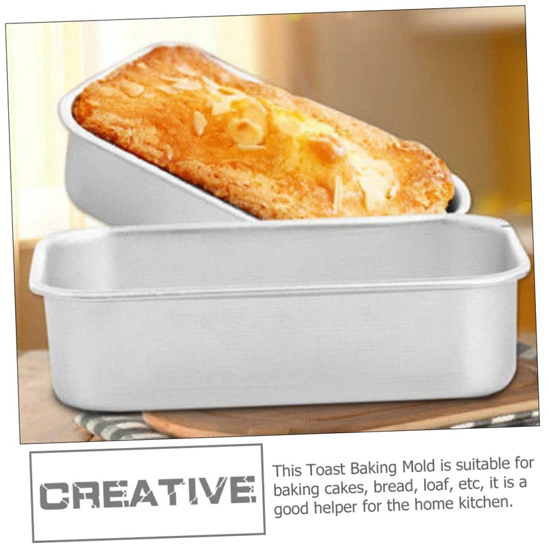 Ciieeo 2pcs Aluminium Alloy Bread Molds Toast Baking Pans for