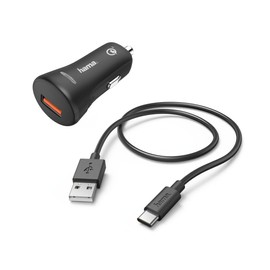 Hama 12V 3A 1.5m Car Charger Black 00183231