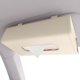 IROKOHA Box Car Tissue Case Car Tissue Cover Visor Storage (Beige)