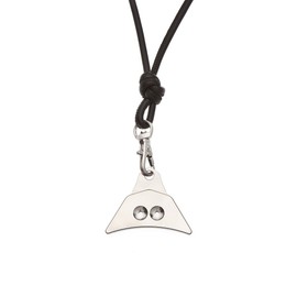 Logan 304 Turbo Shepherds Whistle & Leather Lanyard, Stainless Steel