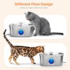 Rellaty Fuente de agua para gatos con ventana de nivel