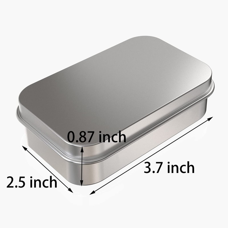 6 Pcs Metal Hinged Tin Box Container Mini Portable Small