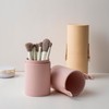 RSRSLEII Portable Makeup Brush Holder, Waterproof PU Leather Travel Makeup