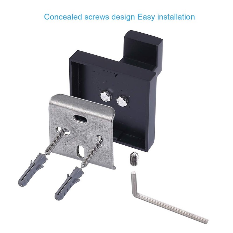 TASTOS Bath Towel Hooks Matte Black, 2 Pack Stainless Steel