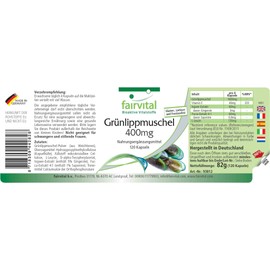 Fairvital Green-lipped Shell Plus - with Ginger, Yucca & Vitamin E - 120 Capsules