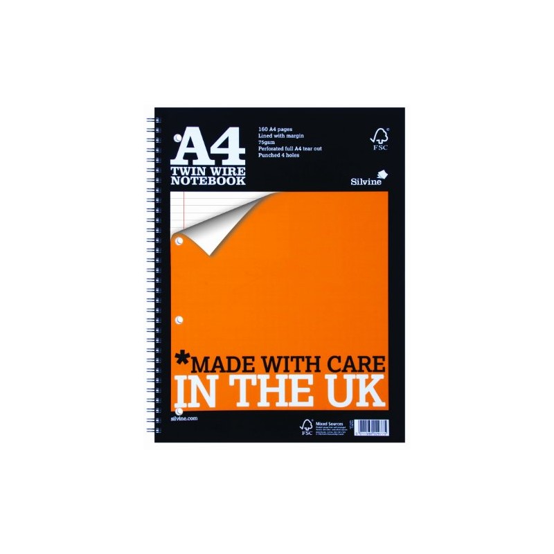 Silvine A4 Spiral Fashion Case Notebook