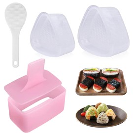 4Pcs Onigiri Mold, Rice Mold, Sushi Making Kit, Pressure Onigiri Mold Shake Sushi Making Kit for Kids Bento Lunch Family DIY (4 Pcs)