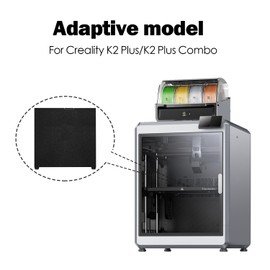 RugooSpink K2 Plus Build Plate Build Sheet Flexible Spring Steel Sheet Double-Sided Black Textured PEI Printing Platform Heated Bed Replacement for Creality 3D Printer Parts Accessories