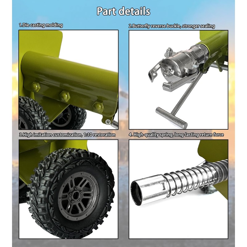 Generic xinlongus Miniature Cannon Model Die-Cast Zinc Alloy with Recoil