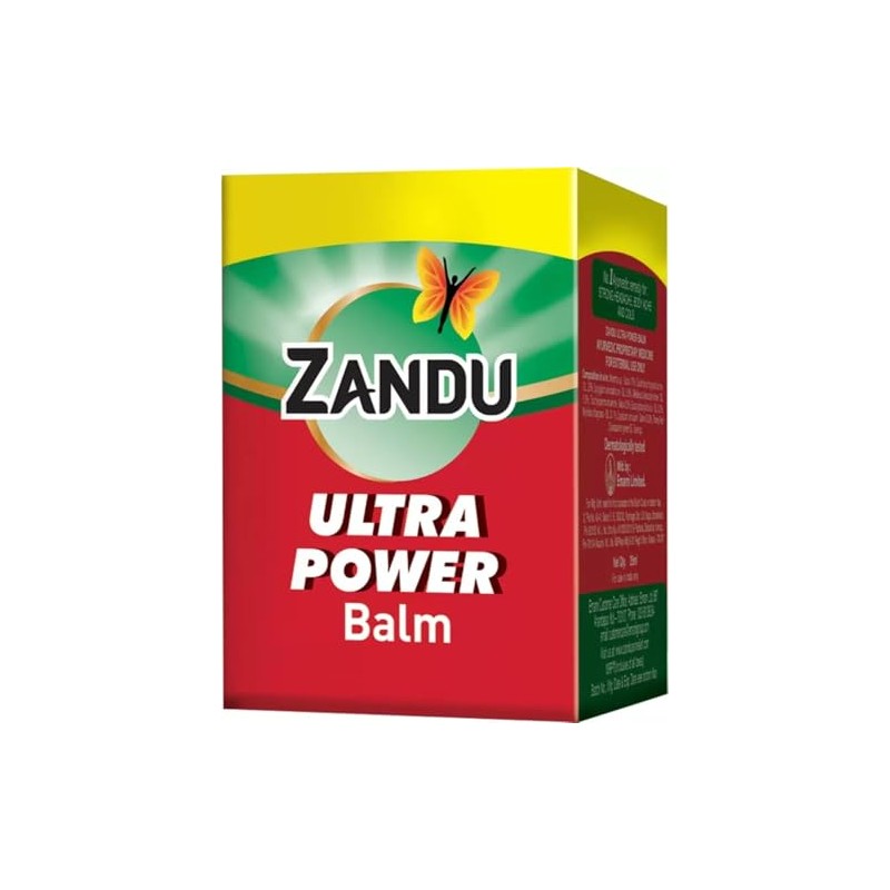 Zandu Ultra Red Balm | Ayurvedic Balm with Menthol, Camphor,