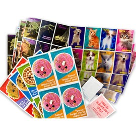 Mello Smello Puppy & Kitty Lenticular Valentines, Scratch & Smell Food Favorite Valentines, Fossil Flip Dinosaur Lenticular Valentines, 80 Valentines in Total