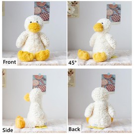 NatureMan 12inch Cute Duck Stuffed Animals, Soft White Duck Plush Pillows Kawaii Duck Plushie Toys Gifts for Kids Christmas Children's Day