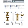 SORWDUERM Antique Brass Door Knobs Interior Privacy Door Knob for