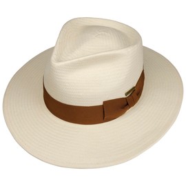 Stetson Delino Outdoor Toyo Straw Hat - Natural Coloured Hat - Western Hat in Traveller Design - Sun Hat Made of Viscose - Unisex - Spring/Summer, natural