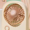 Small Desktop Fan Portable 115 Degreees Wind Direction Adjustment Cute