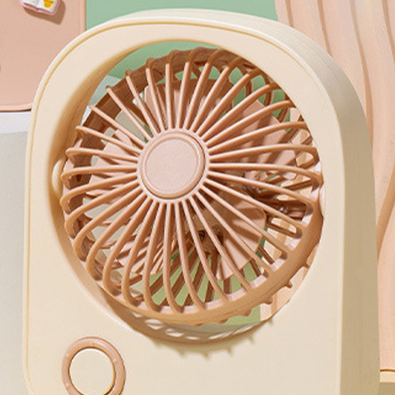 Small Desktop Fan Portable 115 Degreees Wind Direction Adjustment Cute