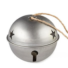 Factory Direct Craft Package of Matte Metal Star Cutout Jingle Bell Ornaments