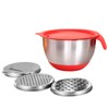Multifunction Stainless Steel Mixing Bowl with Various Lids and Graters
