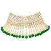 Aheli Gold Plated Kundan Studded Choker Necklace & Stud Earrings