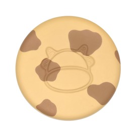 Kiibru Slow Rising Milk Tablet, Round Squeeze Food Toy, 4.7 inches (12 cm), Soft, Decompression Goods, Stress Reliever (Coffee Color)